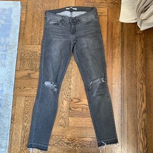 Gray flying monkey ripped skinny jeans